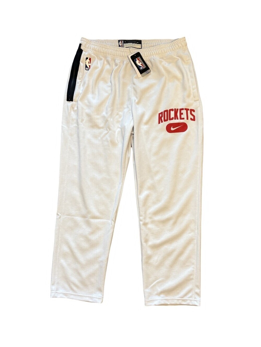 Nike Houston Rockets White Team Issue Dri-Fit Warm Up Pants Men's Size XL NEW